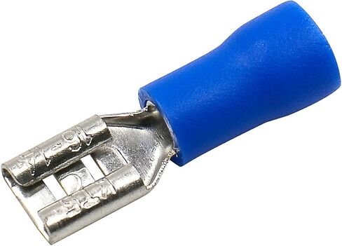 Baomain 0.187" Blue Female Insulated Spade Wire Connector 3/16'' Electrical Crimp Terminal 16-14 AWG 4.8 x 0.5mm FDD2-187 (100PCS) in Saudi Arabia