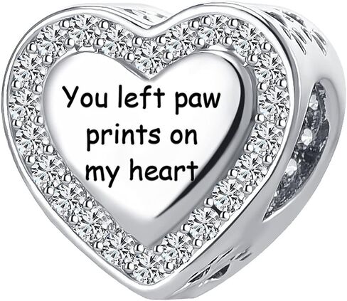 Pet Dog Cat Charm for Pandora Bracelets Paw Print Bead for Mothers Day Gifts Jewelry in Kuwait