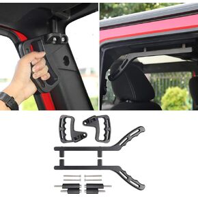 Voodonala for Jeep JK Black Metal Grab Handles Kit for 2007-2018 Jeep Wrangler JK JKU 2 & Unlimited 4 Door 4pc (Upgraded Version)