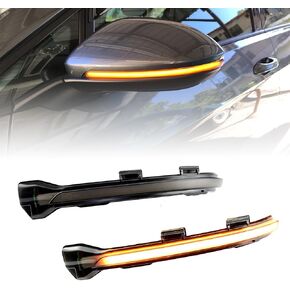 2pcs Dynamic Sequential Blink Compatible with VW Golf MK7 7.5 7 GTI R GTD Rline Sport-svan Tou-ran LED Side Mirror Turn Signal Light Assembly-Blue and Yellow