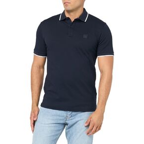BOSS Men's Square Patch Logo Slim Fit Cotton Polo Shirt