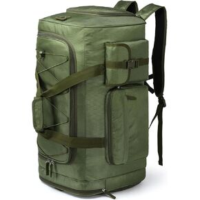 Lyweem Large Duffle Bag Backpack for Travel, 75L Heavy Duty Gym Duffel Bag with Shoes Compartment for Men & Women, Weekender Overnight Sports Backpack for Traveling