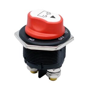 Marine Battery Disconnect Switch,Max 32V DC 100A Battery Shut Off Switch for Houseboats RV ATV Car UTV Vehicle (On-Off-Out)