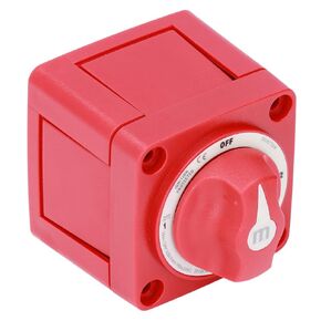 Battery Switch, 300A ON/Off Battery Power Cut Master Switch 3 Position Dual Circuit Power Disconnect Cut Off Isolator for Marine Boat Car Truck Trailer RV, Rotary Actuator