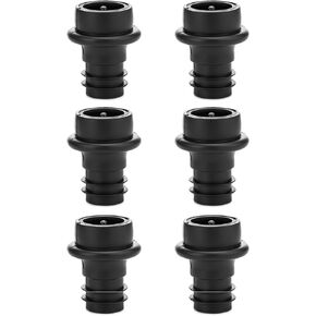 Wine Stoppers Vacuum, Wine Saver, Wine Pump Vacuum Stoppers, Wine Preserver, Reusable Bottle Sealer Keeps Wine Fresh (Black, 6 Pieces)