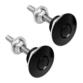 4Pcs 1.25in Universal Aluminum Vehicle Hood Pins,Quick Release Lock Latch Bumper for Car, Bumper Quick Release Latch License Plate Clip Hood Pins Lock for Bumper Hood or DIY - Carbon