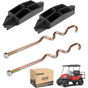 10L0L Golf Cart Battery Hold Down Plate with Rods Kit for Club Car Precedent 2009-UP 48V (4x12V Battery) Electric Golf Cart, Replaces OEM#102534001(Battery Hold Down Plate), OEM#103357701(Battery Rod)