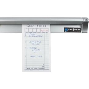 San Jamar Check Rack with Mounting Screw Pack for Kitchens and Restaurants, Stainless Steel