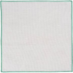 جيب رجالي مربع من الكتان مع حافة مطرزة ~ إكسسوارات البدلة لحفلات الزفاف والمناسبات الرسمية 24 سم × 24 سم in Kuwait