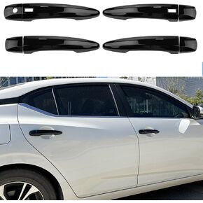 for Nissan Sentra Altima Rogue 2024 2023 2022 2021 Accessories Sporty Car Auto Exterior Door Handle Cover Trims Cap Protector -Glossy Black