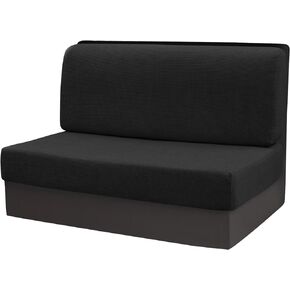 RV Dinette Cushion Covers,Camper Cushions Cover for RV Camper Car Bench,Deep Gray Stretchable RV Dinette Seat Covers,Elastic Camper Cushion Slipcovers - 2 Backrest Cover & 2 Bench Cover
