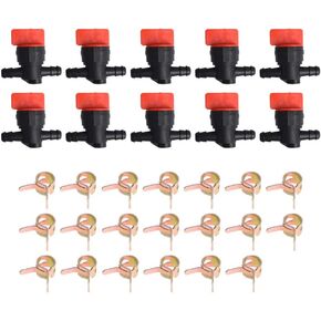 WFLNHB 10 x 1/4 in-Line Straight Fuel Shut-Off/Cut-Off Valves 494768 Replacement for 1/4 ID Fuel Line