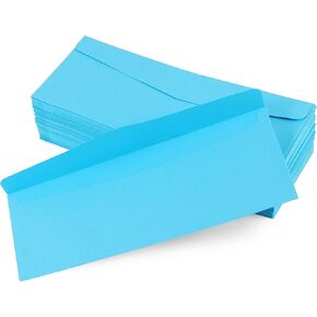 SHEUTSAN 400 Packs 4 x 9.5 inches Business Envelopes, Aqua Blue #10 Business Envelopes, Standard V-Flap Envelopes