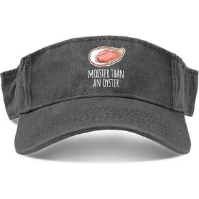 Moister Than an Oyster Shucking Funny Shellfish Shucker Hats Sun Visor for Women Golf Cap Retroing