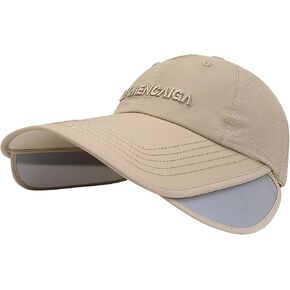 Mens Cool Mesh Baseball Cap Retractable Wide Brim Quick Dry Golf Fishing Running Hat Women Ponytail Beach Sun Visor Hat