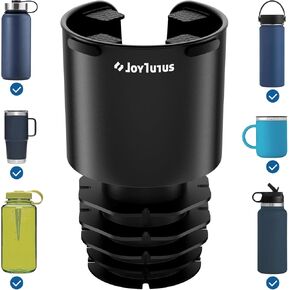JOYTUTUS Upgraded Car Cup Holder Expander with Offset Base, Fit for YETI, Hydro Flask, Large Cup Holder Expander for Car Hold 18-40 oz Bottles and Mugs, Other Bottles in 3.4-3.8 inch