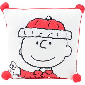 DanDee Peanuts | 14" Officially Licensed & Collectible Decorative Pillow | Charlie Brown, White