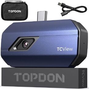 كاميرا TOPDON TC001 الحرارية لنظام Android، دقة عالية 256x192 IR، كاميرا تصوير حراري، تصوير حراري - دقة درجة حرارة محسنة، تعمل للهواتف الذكية والأجهزة اللوحية والكمبيوتر الشخصي (وليس لنظام iOS)