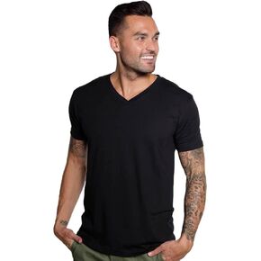 INTO THE AM Premium V Neck T Shirts for Men - Modern Fitted Tees S - 2XL Vneck Undershirts