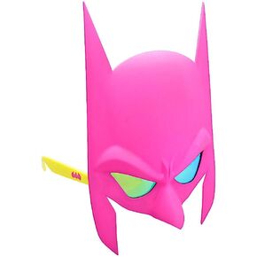Sun-Staches Officially DC Batman Pink Mask Sunglasses | Costume Accessory Shades | UV400 | One Size Fits Most
