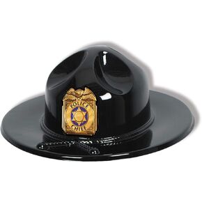 Black Plastic Trooper Hat Party Accessory (1 count)