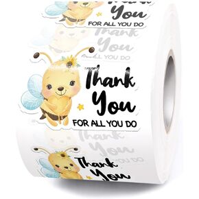 muminglong Cute Bee Thank You for All You Do Small Business Stickers,Thank You Stickers,Happy Mail Stickers,Handmade Stickers,Small
