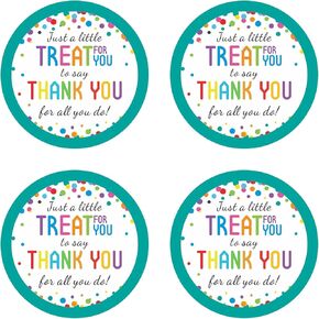 180 PCS Thank You for All You Do Stickers Appreciation Thank You Stickers 2 Inch Colorful Dots Just for You Sticker for Teachers Nurses Employees Mail Envelope Packaging Gift Wrapping Label Stickers