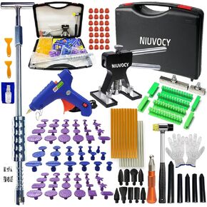 Car Dent Puller Kit,147pcs Paintless Dent Remover Tool for Car,Dent Lifter& Big Size Heavy Duty Auto Slide Hammer Dent Remover Tools for Hail Dent Removal Kit