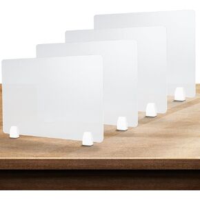 Nisorpa 4PCS Desk Dividers Privacy Desk Panel,Frosted Acrylic Partitions with Clips,Classroom Privacy Shield for Student Desks Protective Noise and Visual Guard for Office,School - 23.6 "L X 15.8 "W