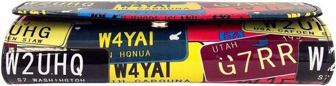JNB License Plate Faux Patent Leather Clutch with Bow in Saudi Arabia