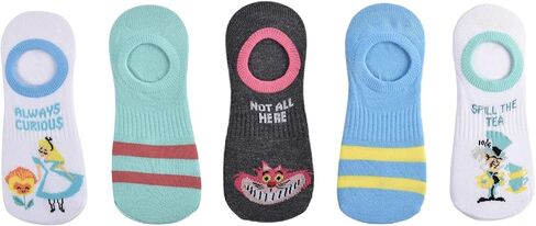 Disney Women's Alice in Wonderland 5 Pack No Show Socks in Saudi Arabia