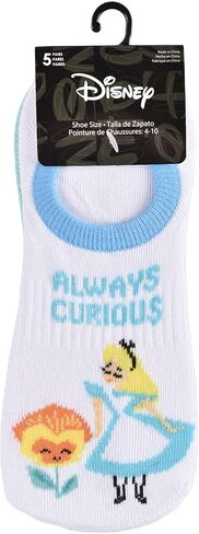 Disney Women's Alice in Wonderland 5 Pack No Show Socks in Saudi Arabia