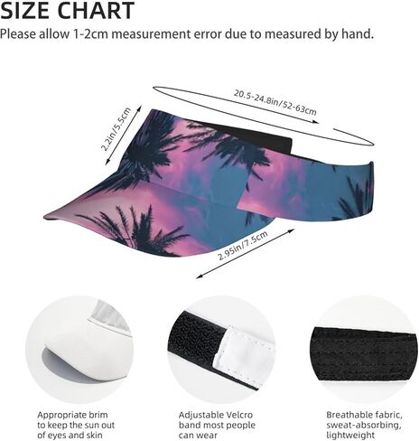 Sun Visors for Women & Men, Adjustable Sports Visor Hats for Outdoor Tennis Golf Running in Kuwait