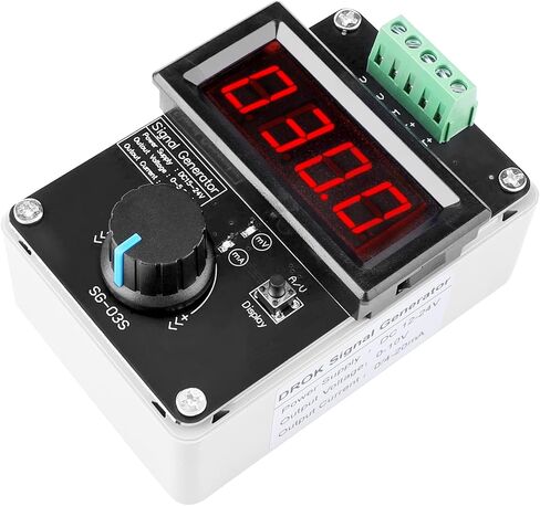 DROK 4-20mA Generator, Adjustable Signal Generator, DC 0-10V 0 4-20mA Current Voltage Analog Simulator for Value Adjusting PLC Panel LED Testing in Saudi Arabia