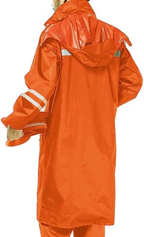 iCreek Raincoat Waterproof Men's Long Rain Jacket Lightweight Rainwear Reflective Reusable with Hood in Saudi Arabia