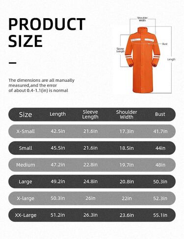 iCreek Raincoat Waterproof Men's Long Rain Jacket Lightweight Rainwear Reflective Reusable with Hood in Saudi Arabia