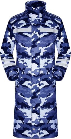 iCreek Raincoat Waterproof Men's Long Rain Jacket Lightweight Rainwear Reflective Reusable with Hood in Saudi Arabia