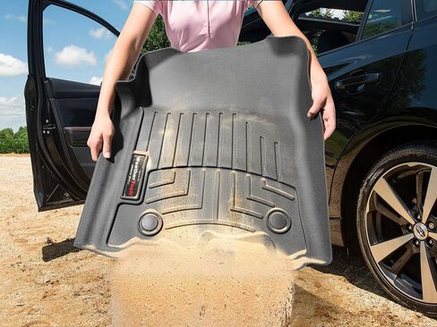WeatherTech Custom Fit FloorLiners for Jeep Grand Cherokee L (6-Passenger) - Full Set (441696-1-2-3), Black in Kuwait