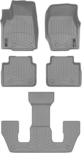 WeatherTech Custom Fit FloorLiners for Jeep Grand Cherokee L (6-Passenger) - Full Set (441696-1-2-3), Black in Kuwait