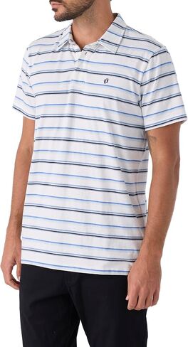 Hang Ten Mens Striped Polo Shirt - Casual Collared Polo T-Shirt for Men - Vintage Inspired Knit Polo in Saudi Arabia