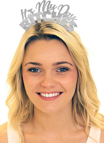 RhinestoneSash Birthday Crown for Women - Rose Gold Its My Day Bitches Tiara Headband - Birthday Party Supplies and Gifts - HdBd(MyDay) RSG in Kuwait