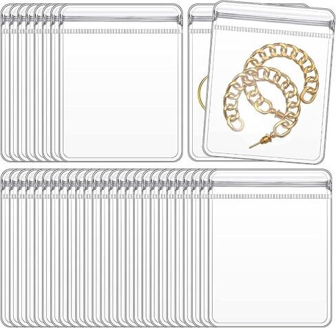 GSXRB PVC Anti Tarnish Jewelry Bags,Jewelry Bags Clear Plastic. Jewelry Pouch for Jewelry Rings and Earrings (100 pcs，3.14x4.72 inches) in Saudi Arabia