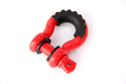 2PCS 3/4" D Ring Shackles 51808Ibs Break Strength with 7/8" Screw Pin and Shackle Isolator & Washers Kit for Off Road Vehicle Recovery SUV Truck (Gray) in Saudi Arabia