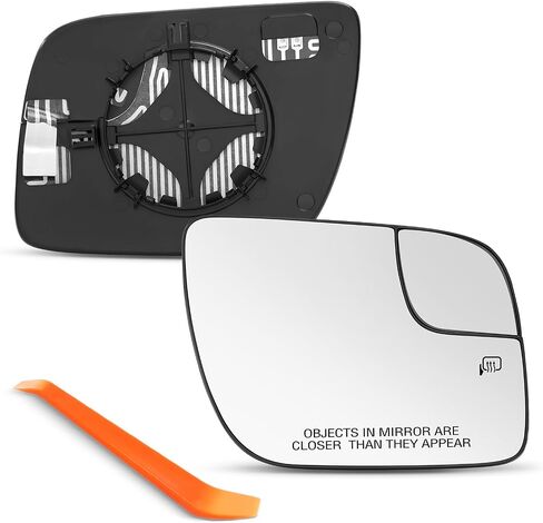 Compatible with Ford Explorer Passenger Side Mirror 2011 2012 2013 2014 2015 2016 2017 - Right Side View Mirror Replacement, Heated, Chrome Convex Mirror with Backing Plate, BB5Z17K707B in Saudi Arabia