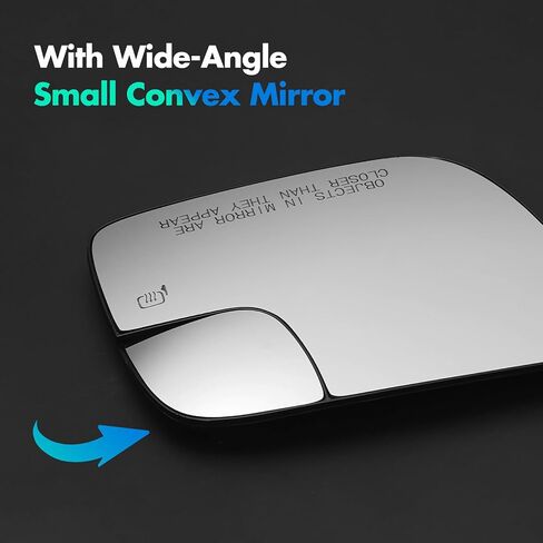 Compatible with Ford Explorer Passenger Side Mirror 2011 2012 2013 2014 2015 2016 2017 - Right Side View Mirror Replacement, Heated, Chrome Convex Mirror with Backing Plate, BB5Z17K707B in Saudi Arabia