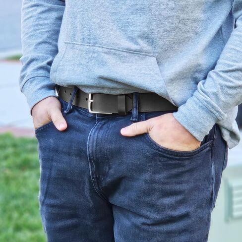Men's 38MM Non Stitched Casual Belt - 100% Full Grain Leather in Saudi Arabia