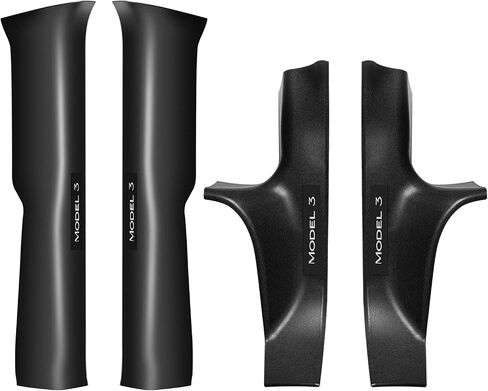 4 Pcs Door Sill Protector for Tesla Model Y 2024-2019 Front and Rear Door Pedal Kick Protection Carbon Fiber Friction Resistant Model Y Interior Accessories in Saudi Arabia
