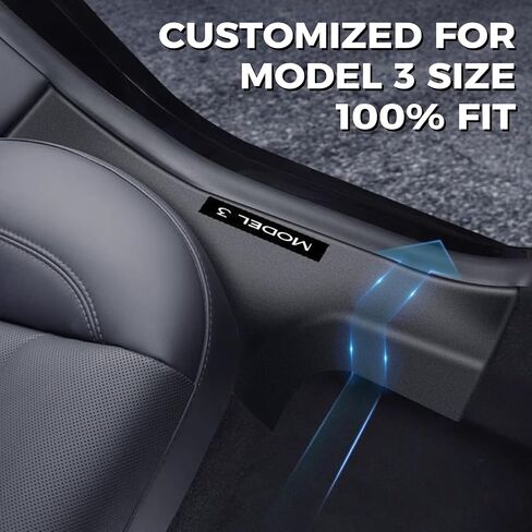 4 Pcs Door Sill Protector for Tesla Model Y 2024-2019 Front and Rear Door Pedal Kick Protection Carbon Fiber Friction Resistant Model Y Interior Accessories in Saudi Arabia