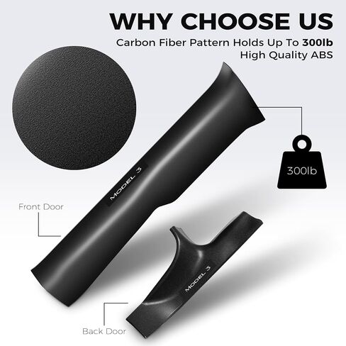 4 Pcs Door Sill Protector for Tesla Model Y 2024-2019 Front and Rear Door Pedal Kick Protection Carbon Fiber Friction Resistant Model Y Interior Accessories in Saudi Arabia