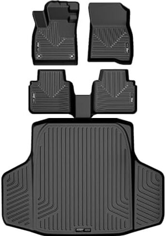 Husky Liners Weatherbeater Floor Mats | Fits 2013 - 2017 Honda Accord Sedan | Front & 2nd Row, 3-pc Black - 98481 in Saudi Arabia